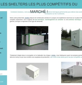 CONTAINERS SOLUTIONS SHELTER – Buildings – modular,  France