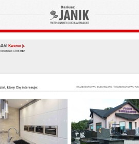 Dariusz Janik Kamieniarstwo Nagrobkowe i Budowlane Construction – Stairs railings balustrades,  Polish firm