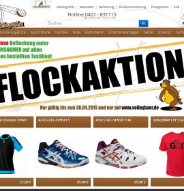 The VolleyBÄR Online Shop – Erima and Jako jerseys, Asics shoes and more for Volleyball German online store