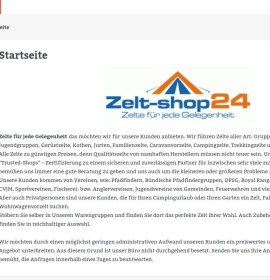 Tent shop24 German online store