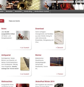 Stretta Music | Notenversand | Sheet music online store notes via download German online store