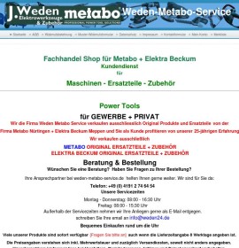 Vedas Spare parts for Metabo and Elektra Beckum Parts German online store