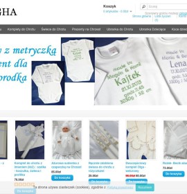 Christening robes with embroidered name and date of baptism – baptism accessories Polish online store