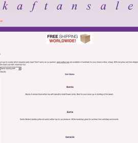 Kaftansale store Fashion Arts and Crafts British online store