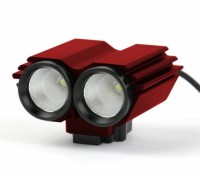 2000-lumen 5 Modes Dual Head Bicycle Light with 2 Cree XM-L U2 LEDs Red – Cndirect –