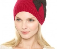 Knitted Beanie with Bow – Chicnova –