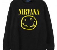 Sweatshirt with NIRVANA Print – Chicnova – Women’s Clothes – Tops & Shirts – Long Sleeve Shirts, Women’s Clothes – Sweatshirts & Hoodies – ,