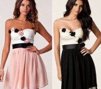 Cute Princess Three-dimensional Flower Wrapped Chest Tube Top Chiffon Dress – Cndirect –