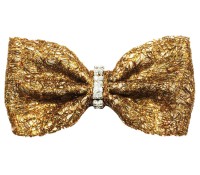 Gold Metallic Brocade Bow Tie – Carnet de Mode –