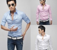 Men's Casual Slim fit Stylish Long Sleeve Dress Shirts – Cndirect –
