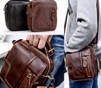 New High Quality Men's Genuine Leather Briefcase Business Messenger Shoulder Bag – Cndirect – Men’s Bags – Shoulder Bags – ,