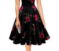 Chic Rose Printing A-line Dress – OASAP – Women’s Clothes – Dresses – ,