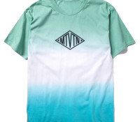 Green Contrast Dip Dye Geo And Letter Print T-shirt – Choies – Men’s Clothes – Tops & Shirts – T-Shirts,