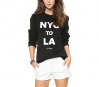 Ribbed Sweatshirt with NYC Print – Chicnova – Women’s Clothes – Tops & Shirts – Long Sleeve Shirts, Women’s Clothes – Sweatshirts & Hoodies – ,