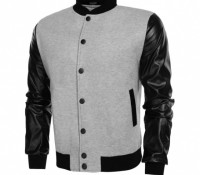 COOFANDY Men Fashion Casual Long Sleeve Synthetic Leather Patchwork Varsity Letterman Baseball Jacket – Cndirect – Men’s Clothes – Jackets & Coats – Jackets,