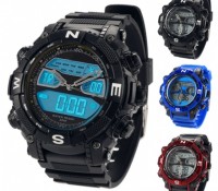 Casual Men Outdoor Sport Watch Waterproof Rubber Digital LCD Alarm Date Wristwatches – Cndirect –