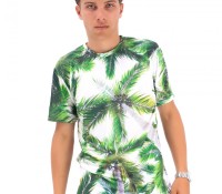 Palm Printed Polyester T Shirt – Carnet de Mode – Men’s Clothes – Tops & Shirts – T-Shirts,