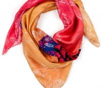 Silk scarf – Fire – medium – Carnet de Mode – Women’s Clothes – Accessories – Scarves & Shawls,