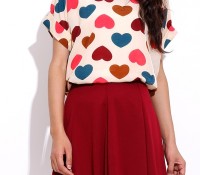 Charming Heart Print Short Sleeve Tee – OASAP – Women’s Jewelry – Jewelry – Charms & Beads, Women’s Jewelry – Jewelry – Rings,