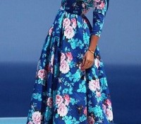 Dazzling Floral Print Pleated Maxi Dress – OASAP – Women’s Clothes – Dresses – ,