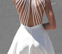 White Strappy Back Sleeveless Skater Dress – OASAP – Women’s Clothes – Dresses – ,