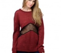 Lace Insert Knit Sweater – Chicnova – Women’s Clothes – Jumpers & Cardigans – Sweaters & Pullovers,