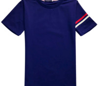 Men’s Navy Contrst Stripe Print Short Sleeve T-shirt – Choies – Men’s Clothes – Tops & Shirts – T-Shirts,