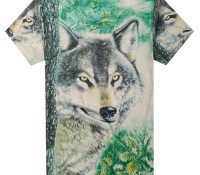 Multicolor Wolf Head Print Short Sleeve T-shirt – Choies – Men’s Clothes – Tops & Shirts – T-Shirts,