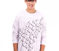 Birds Printed White Polyester Sweatshirt – Carnet de Mode – Women’s Clothes – Jumpers & Cardigans – Sweaters & Pullovers, Women’s Clothes – Sweatshirts & Hoodies – , Women’s Clothes – Tops & Shirts – Long Sleeve Shirts,