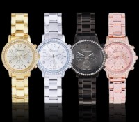 Free Shipping Geneva Bling Crystal Ladies Women rhinestone Girl Unisex Stainless Steel Quartz Wrist Watch b8 SV004717 – Cndirect –