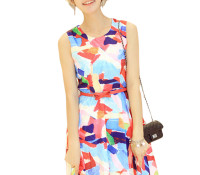 Jollychic Colorful Printing Sleeveless O Neckline Women Dress With belt – Women’s Clothes – Dresses – , Women’s Clothes – Accessories – Belts,