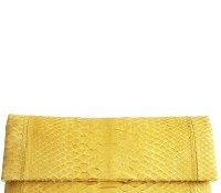 Mimosa Python Leather Clutch – Essentiel – Carnet de Mode – Women’s Bags – Clutches – ,
