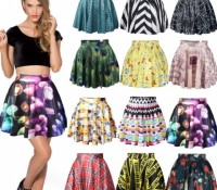 Plus Size Women's Girl's Summer Dress Sexy Stylish Pattern Print Elastic Waist Short Mini chiffon Skirt 15 Colors – Cndirect – Women’s Clothes – Dresses – , Women’s Clothes – Skirts – ,