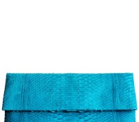 Turquoise Python Leather Clutch – Essentiel – Carnet de Mode – Women’s Bags – Clutches – ,